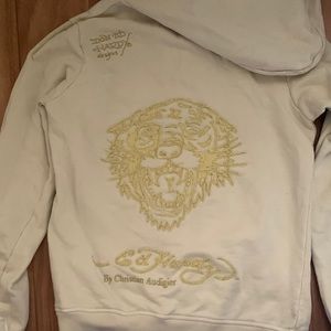 Ed Hardy Hoodie Sweater by Christian Audigier Front Zip